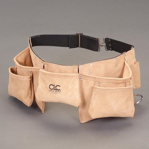 ダブルツールポーチ(革製・ベルト付) [12ポケット] EA925CA-27 4550061379448【別送品】