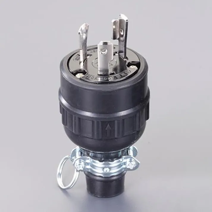 明工社 AC250V/20A 防水型プラグ(接地2P) EA940BT-16 4550061382325(CDC)【別送品】
