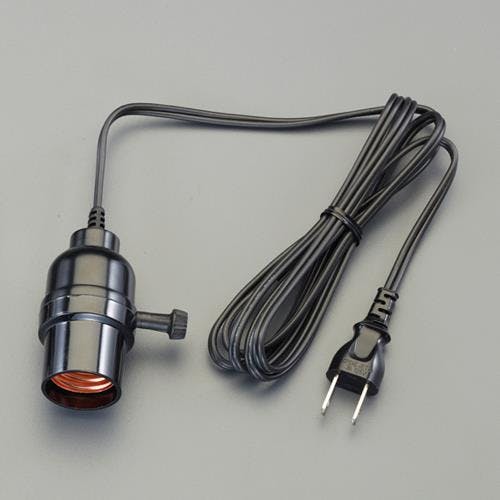 朝日電器(ELPA) 電球用ソケット(E26口金/1.8mコード付) 125V/6A EA940C-153 4550061382387【別送品】