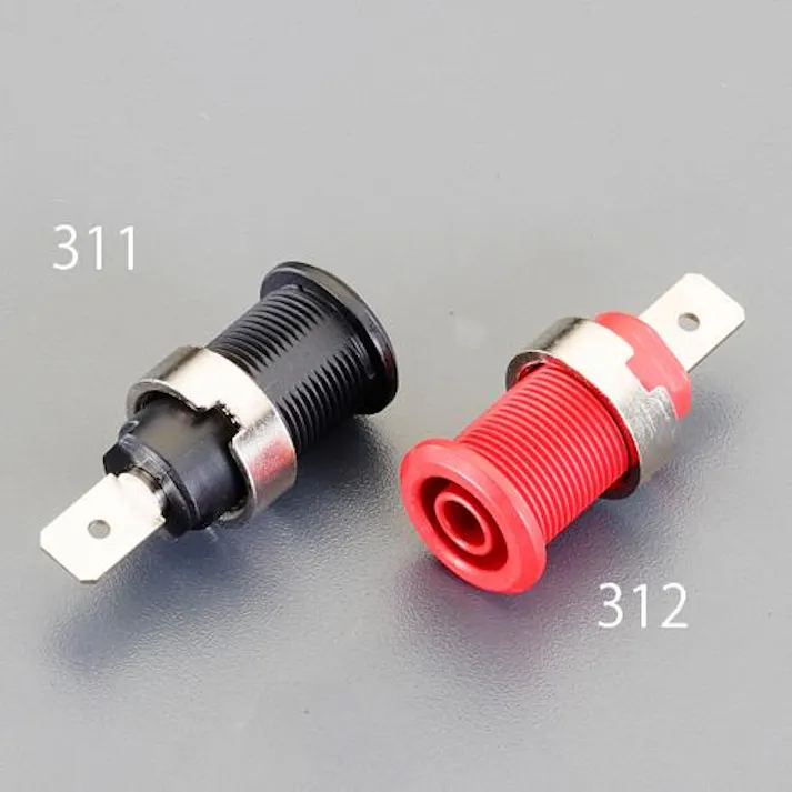 ESCO 4mm パネルマウントソケット(赤) EA940DP-312 4550061499085(CDC)【別送品】