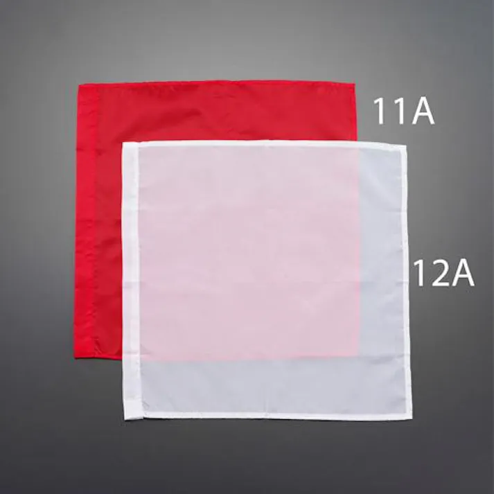 ミズケイ 手旗(旗のみ/白) 450x450mm EA916XL-12A 4550061632994【別送品】