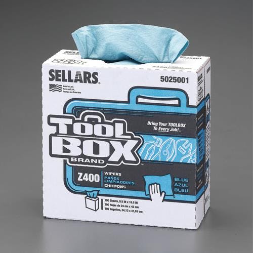 工業用ワイパー(中厚/100枚/8箱) 216x420mm EA929AC-10B 4550061745809【別送品】