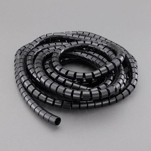 スリットチューブ(黒) 15mmx5m EA944BX-122 4550061852026【別送品】