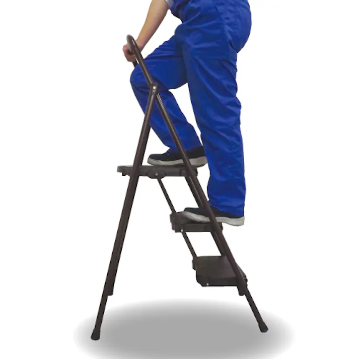 踏台(スチール製/ワイド天板) 0.69m/3段 EA903RD-3B 4550061870631【別送品】