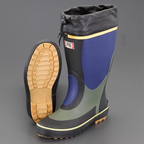 おたふく手袋 長靴(天然ゴム・ネイビー) 24.0cm EA910LL-24A 4550061876008【別送品】