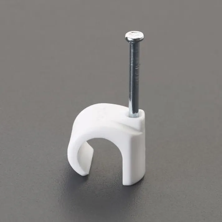 ESCO 10-14mm 丸型ケーブルクリップ(白/100個) EA947EA-10 4550061914373(CDC)【別送品】