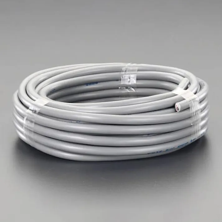 ESCO 300V/17A/ 50m ビニールキャブタイヤケーブル(灰) EA940AG-10B 4550061914465(CDC)【別送品】