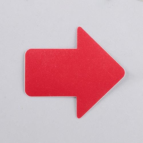 矢印型ステッカー(赤/10枚) EA944DJ-23 4550061927410【別送品】