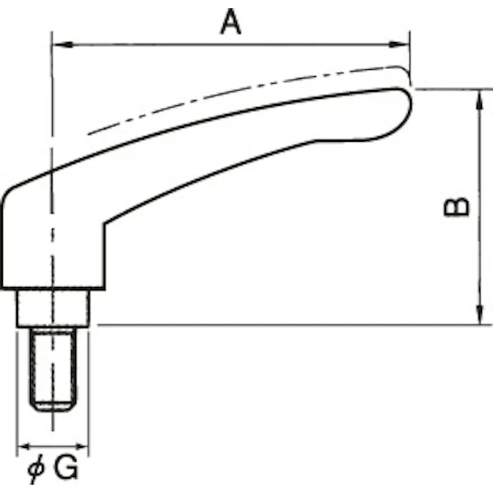イマオコーポレーション M12x70mm 雄ねじクランプレバー(シルバー) EA948C-146 4518340091436(CDC)【別送品】