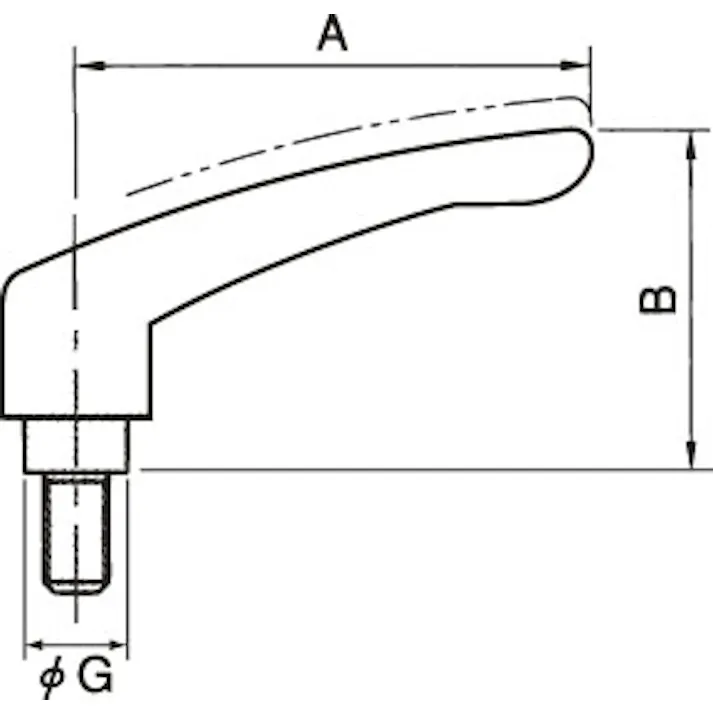 イマオコーポレーション M6 x20mm 雄ねじクランプレバー(ステンレスネジ/クローム) EA948CD-113 4518340093942(CDC)【別送品】