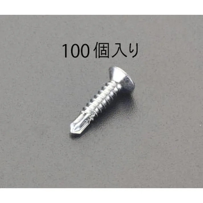 ESCO 4x25mm 皿頭ピアスビス(三価クロメート/100本) EA949EP-425S 4518340107854(CDC)【別送品】