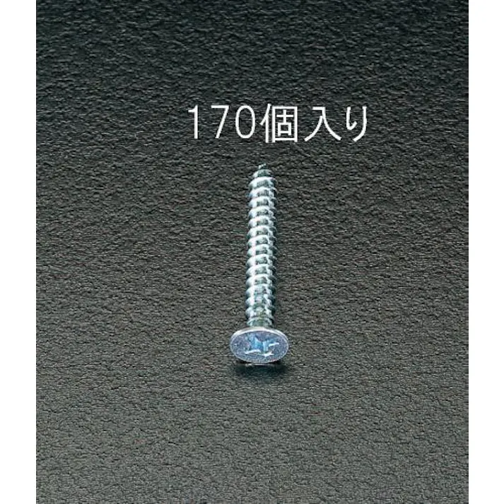 ESCO 4x10mm タッピングビス(ユニクロメッキ/170本) EA949ET-410 4518340107892(CDC)【別送品】