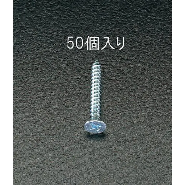 ESCO 4x50mm タッピングビス(ユニクロメッキ/50本) EA949ET-450 4518340107984(CDC)【別送品】
