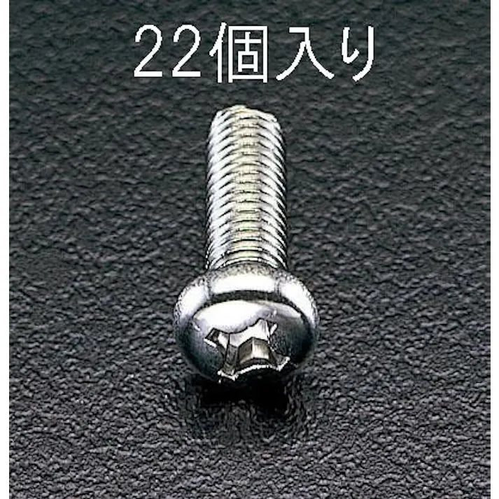 ESCO M6x25mm 鍋頭小ねじ(ステンレス製/22本) EA949SJ-63 4518340414051(CDC)【別送品】