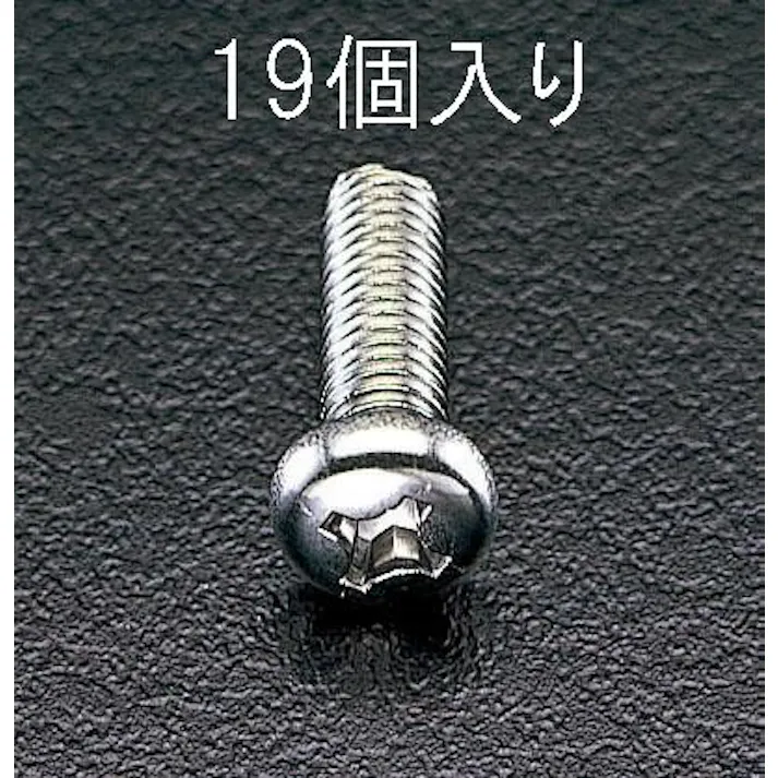 ESCO M6x30mm 鍋頭小ねじ(ステンレス製/19本) EA949SJ-64 4518340414068(CDC)【別送品】
