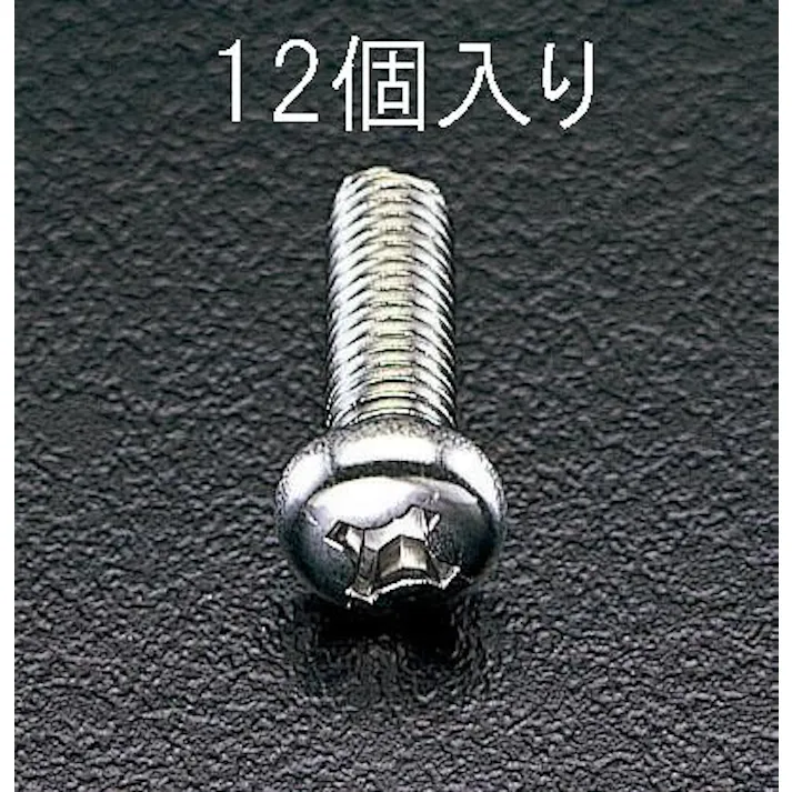ESCO M6x50mm 鍋頭小ねじ(ステンレス製/12本) EA949SJ-66 4518340414082(CDC)【別送品】