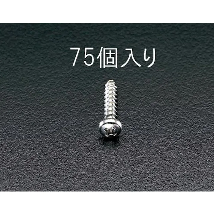 ESCO 4x16mm 鍋頭タッピングビス(ステンレス製/75本) EA949ES-42 4518340414303(CDC)【別送品】