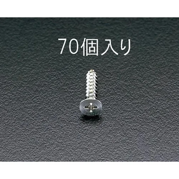 ESCO 4x20mm 皿頭タッピングビス(ステンレス製/70個) EA949EW-43 4518340414426(CDC)【別送品】