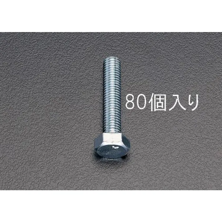 ESCO M10x100mm 六角頭全ねじボルト(80本) EA949HE-109 4518340570375(CDC)【別送品】