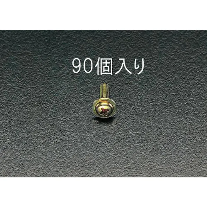 ESCO M4x12mm 鍋頭小ねじ(ワッシャーヘッド クロメート/90本) EA949GK-43 4518340744776(CDC)【別送品】