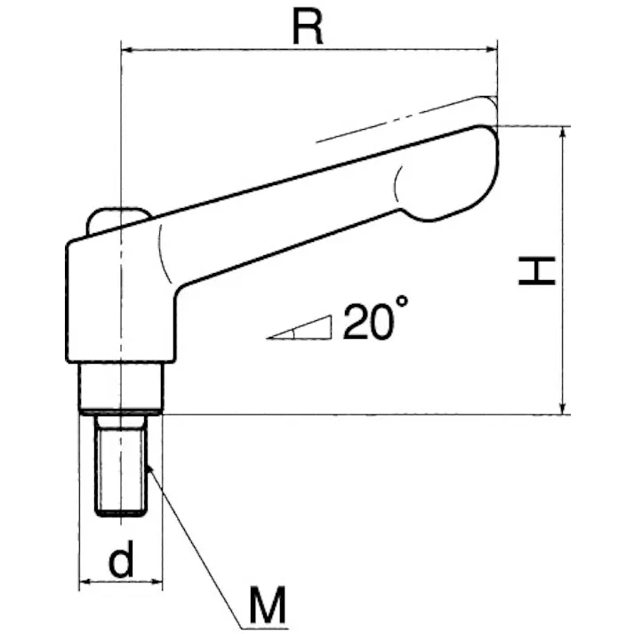 鍋屋バイテック(NBK) クランプレバー(ブラック) M6x16mm EA948CA-12 4518340916906【別送品】