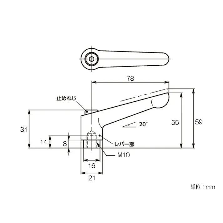 鍋屋バイテック(NBK) M10 雌ねじクランプレバー(オレンジ) EA948CC-24 4518340917897(CDC)【別送品】