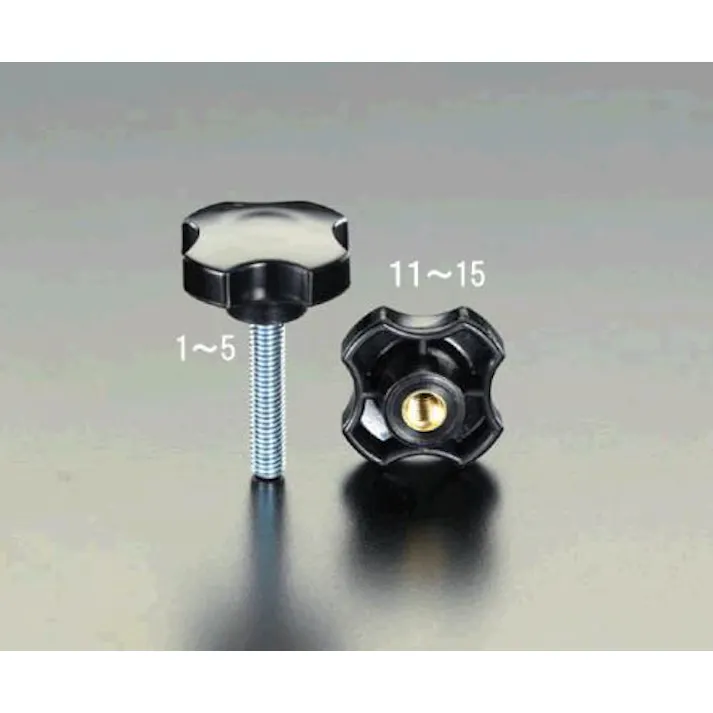 鍋屋バイテック(NBK) M10x40mm/45mm 雄ねじノブ(ナイロン) EA948AY-4 4518340919730(CDC)【別送品】