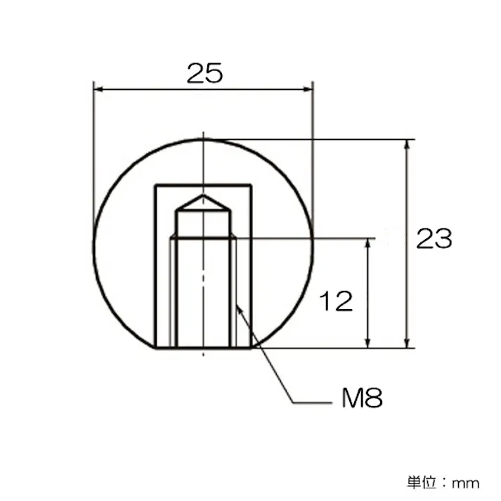 鍋屋バイテック(NBK) M8/25mm 雌ねじプラスティックボール EA948BE-13 4518340921290(CDC)【別送品】