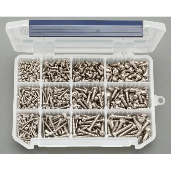 ESCO 3- 6mm ナベ頭 タッピングビスセット(ステンレス製) EA949AL-5 4518340977907(CDC)【別送品】