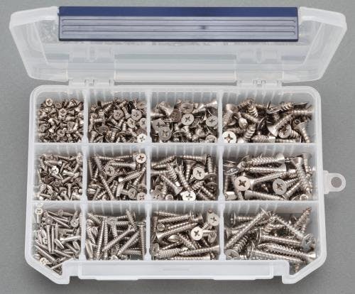 皿頭 タッピングビスセット(ステンレス製) 3-6mm EA949AL-22 4518340977914【別送品】