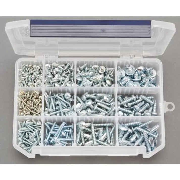 ESCO 3-6mm トラス頭タッピングビスセット/鉄ユニクロ EA949AK-21 4518340978126(CDC)【別送品】
