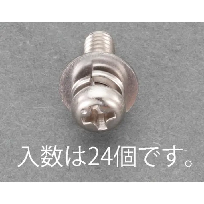 ESCO M3x 6mm 鍋頭セムス小ねじ(ステンレス/P=3/24本) EA949AJ-231 4518340982680(CDC)【別送品】
