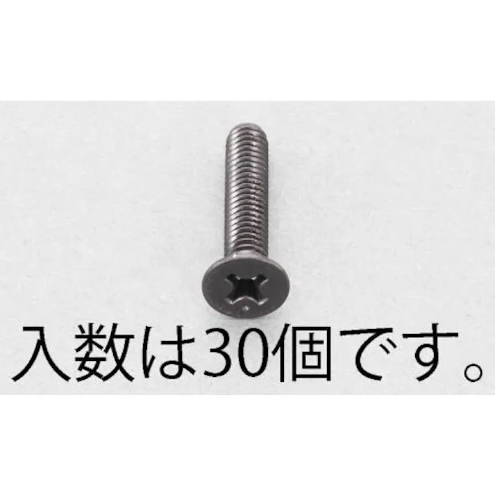ESCO M3x10mm 皿頭小ねじ(ステンレス/黒色/30本) EA949TF-310 4518340990838(CDC)【別送品】