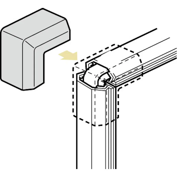 未来工業 モール継手外曲(プラスチック製/白/2個) 18x30mm EA947HM-111G 4548745221565【別送品】