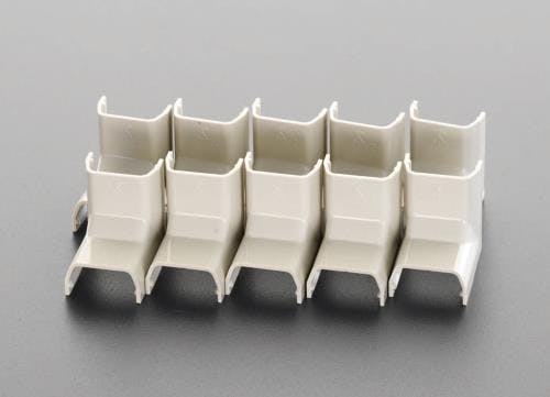 未来工業 モール継手内曲(プラスチック製/白/2個) 18x30mm EA947HM-111H 4548745222944【別送品】