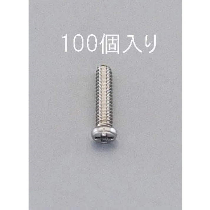 ESCO M2.0x3.0mm鍋頭小ねじ(0番1種/ステンレス/100本) EA949SP-203 4548745223767(CDC)【別送品】
