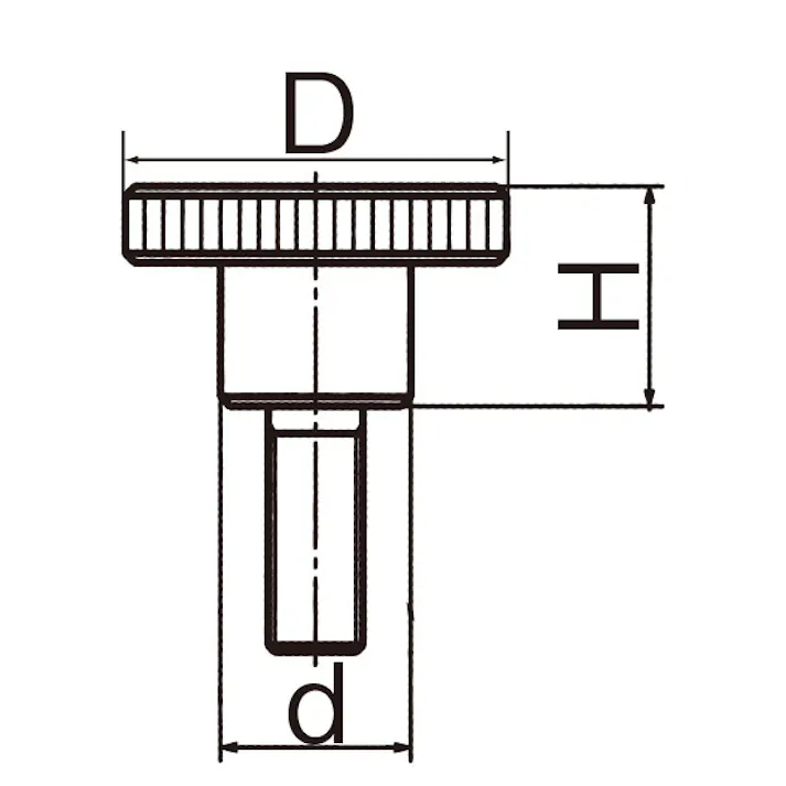 ESCO  M6x20mm/φ24mm ローレットノブ(雄ねじ/スチール製) EA948BB-8A 4548745274127(CDC)【別送品】
