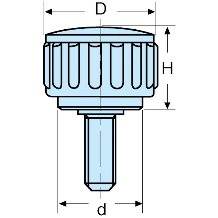 イマオコーポレーション M10x30mm/φ40mm 雄ねじナールドノブ EA948BX-92 4548745432909(CDC)【別送品】