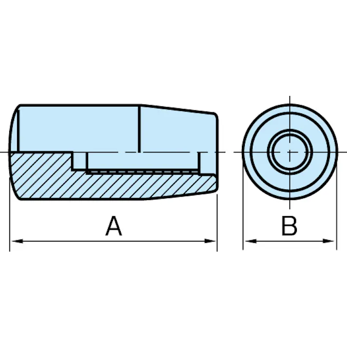 イマオコーポレーション M8 /φ18x40 mm 雌ねじピラーグリップ EA948CE-123 4548745433166(CDC)【別送品】