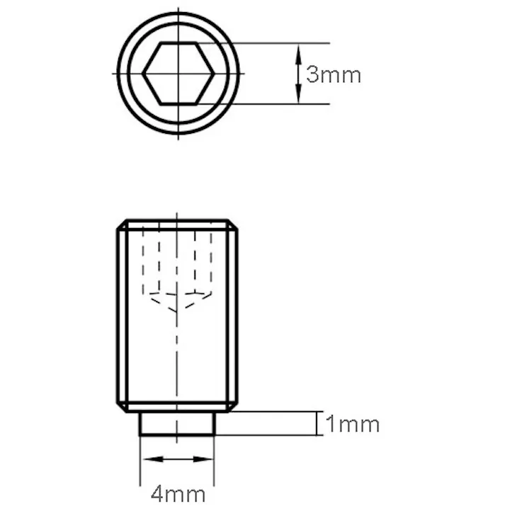 岩田製作所 六角穴付止ねじ(真鍮パッド/ステンレス) M6x10mm EA949DS-6 4548745433609【別送品】