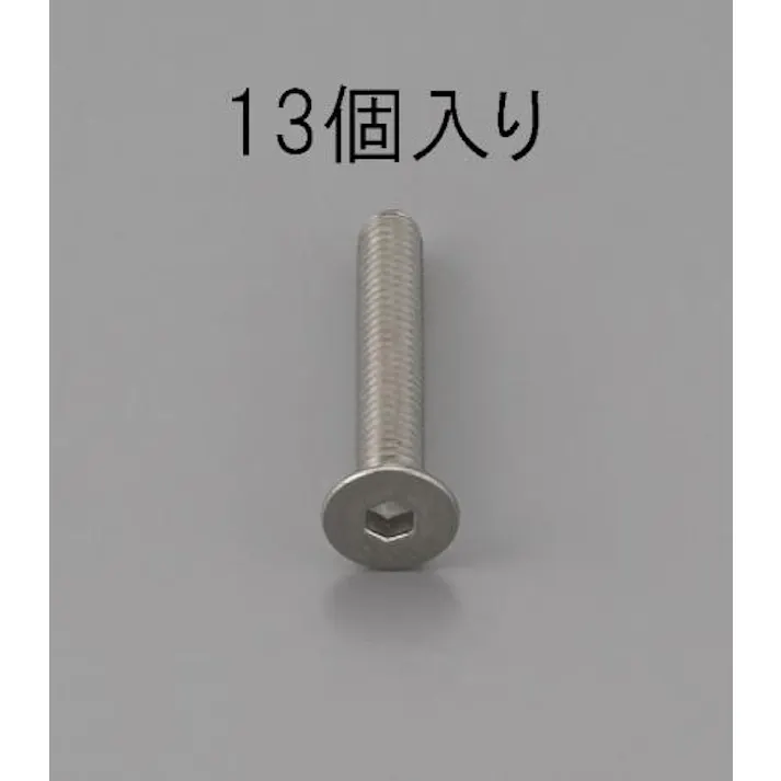 ESCO M3 x 4mm 六角穴付皿頭ボルト(ステンレス/13本) EA949MD-304 4548745467925(CDC)【別送品】