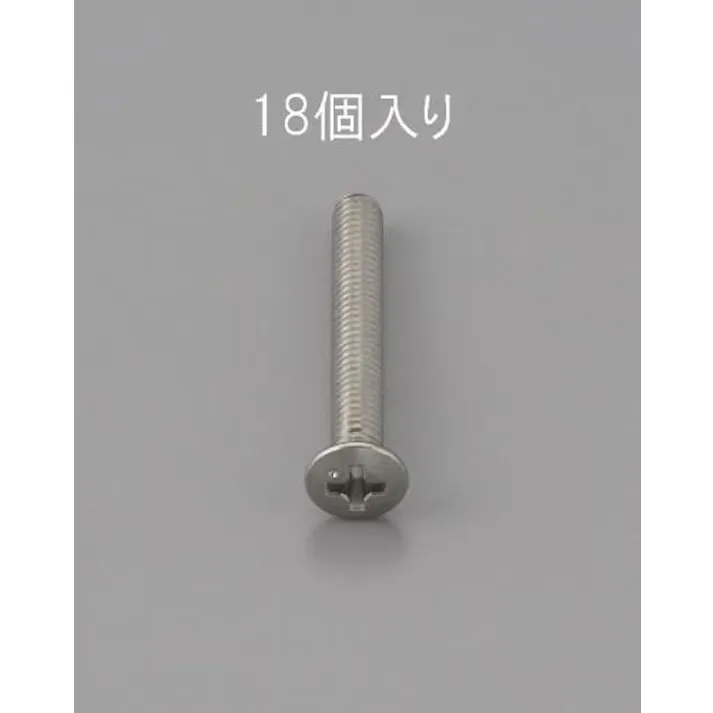 ESCO M3 x12mm 丸皿頭小ねじ(ステンレス製/18本) EA949ND-312 4548745469097(CDC)【別送品】
