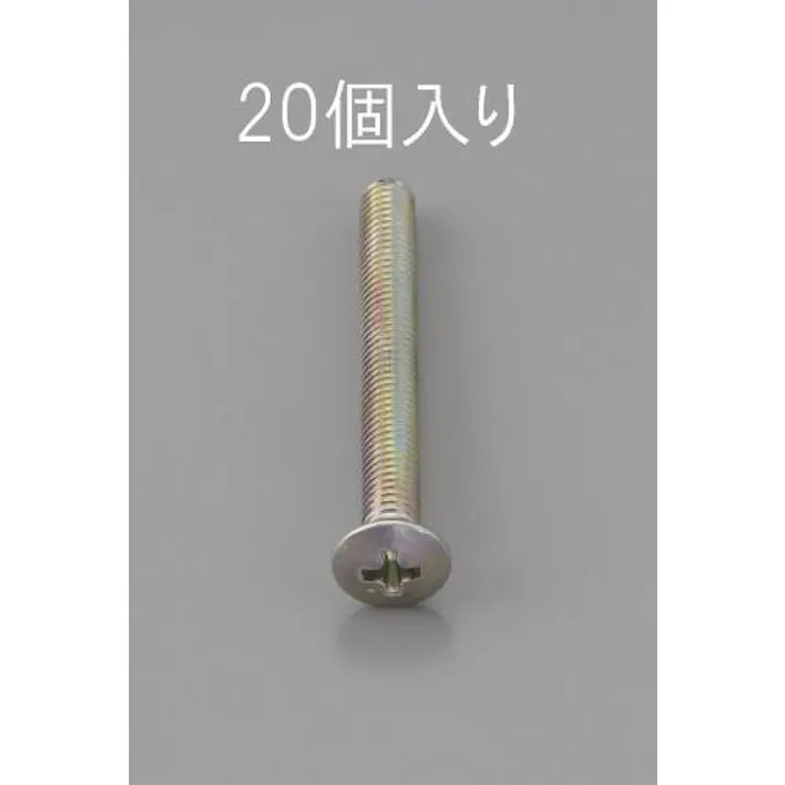ESCO M4 x20mm 丸皿頭小ねじ(三価クロメート/20本) EA949NC-420 4548745469615(CDC)【別送品】