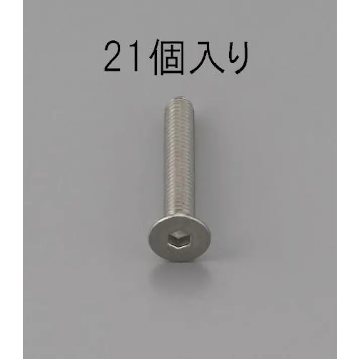 ESCO M3 x 5mm 六角穴付皿頭ボルト(ステンレス/21本) EA949MD-305 4548745470796(CDC)【別送品】