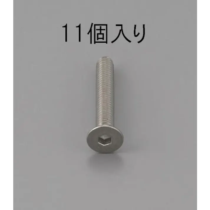 ESCO M6 x 8mm 六角穴付皿頭ボルト(ステンレス/11本) EA949MD-608 4548745471151(CDC)【別送品】