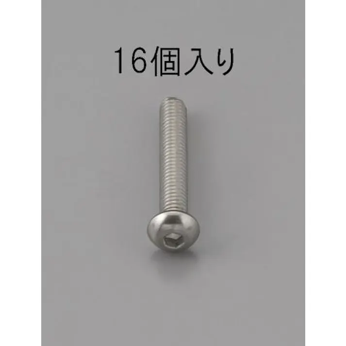 ESCO M5 x12mm 六角穴付鍋頭ボルト(ステンレス製/16本) EA949MF-512 4548745471502(CDC)【別送品】