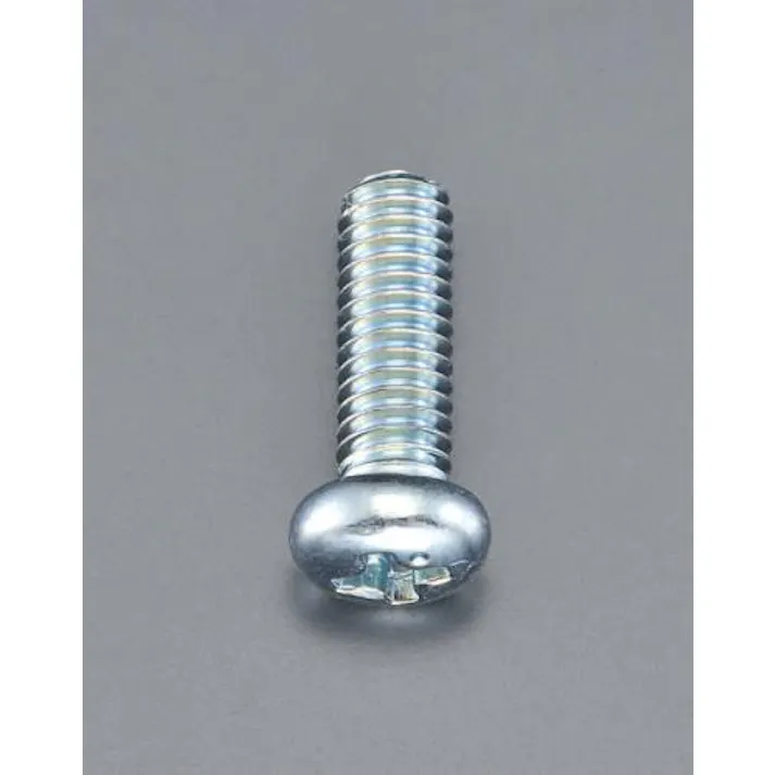 ESCO M6 x10mm 鍋頭小ねじ(ユニクロメッキ/18本) EA949NE-610 4548745472158(CDC)【別送品】