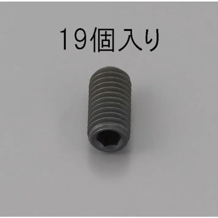 ESCO M3 x 8mm 六角穴付止ねじ(クロメート/19本) EA949MP-308 4548745474077(CDC)【別送品】