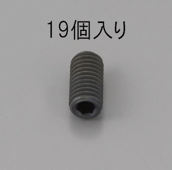 ESCO  M4 x 4mm 六角穴付止ねじ(クロメート/19本) EA949MP-404 4548745474190(CDC)【別送品】