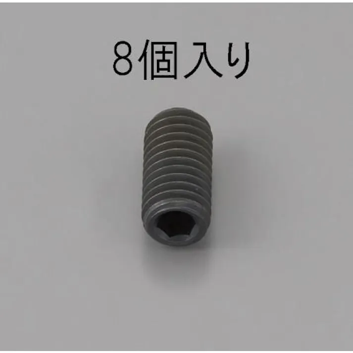 ESCO M6 x 5mm 六角穴付止ねじ(クロメート/8本) EA949MP-605 4548745474831(CDC)【別送品】